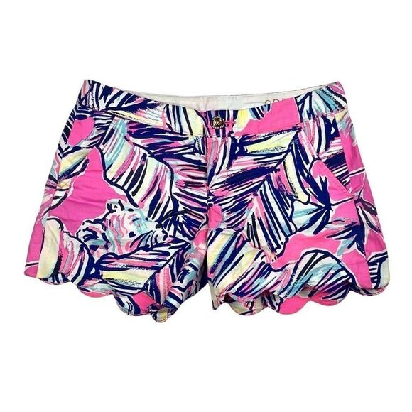 Lilly Pulitzer The Buttercup Short Tiki Pink Cabana Crazed - Picture 2 of 10